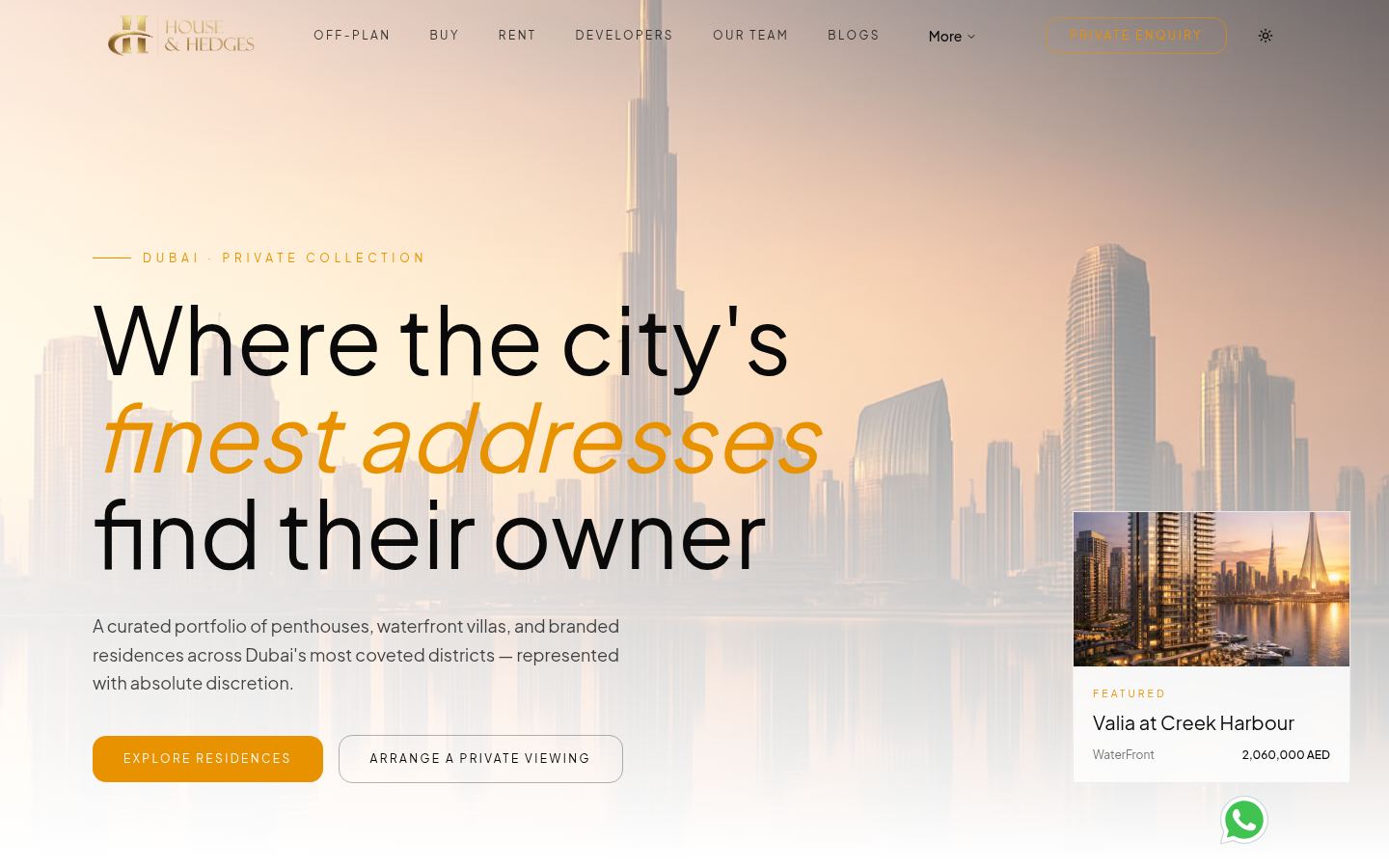 HOUSE & HEDGES REAL ESTATE · HOMEPAGE_SCREENSHOT