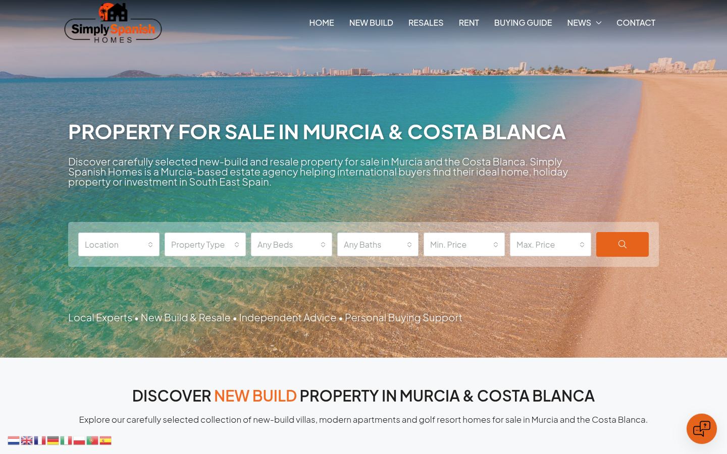 Simply Spanish Homes · HOMEPAGE_SCREENSHOT