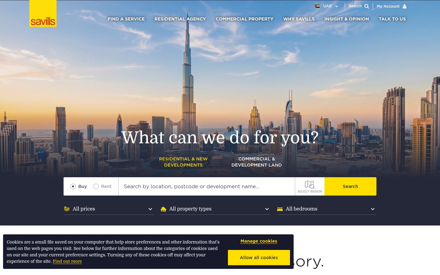 Savills Middle East · HOMEPAGE_SCREENSHOT