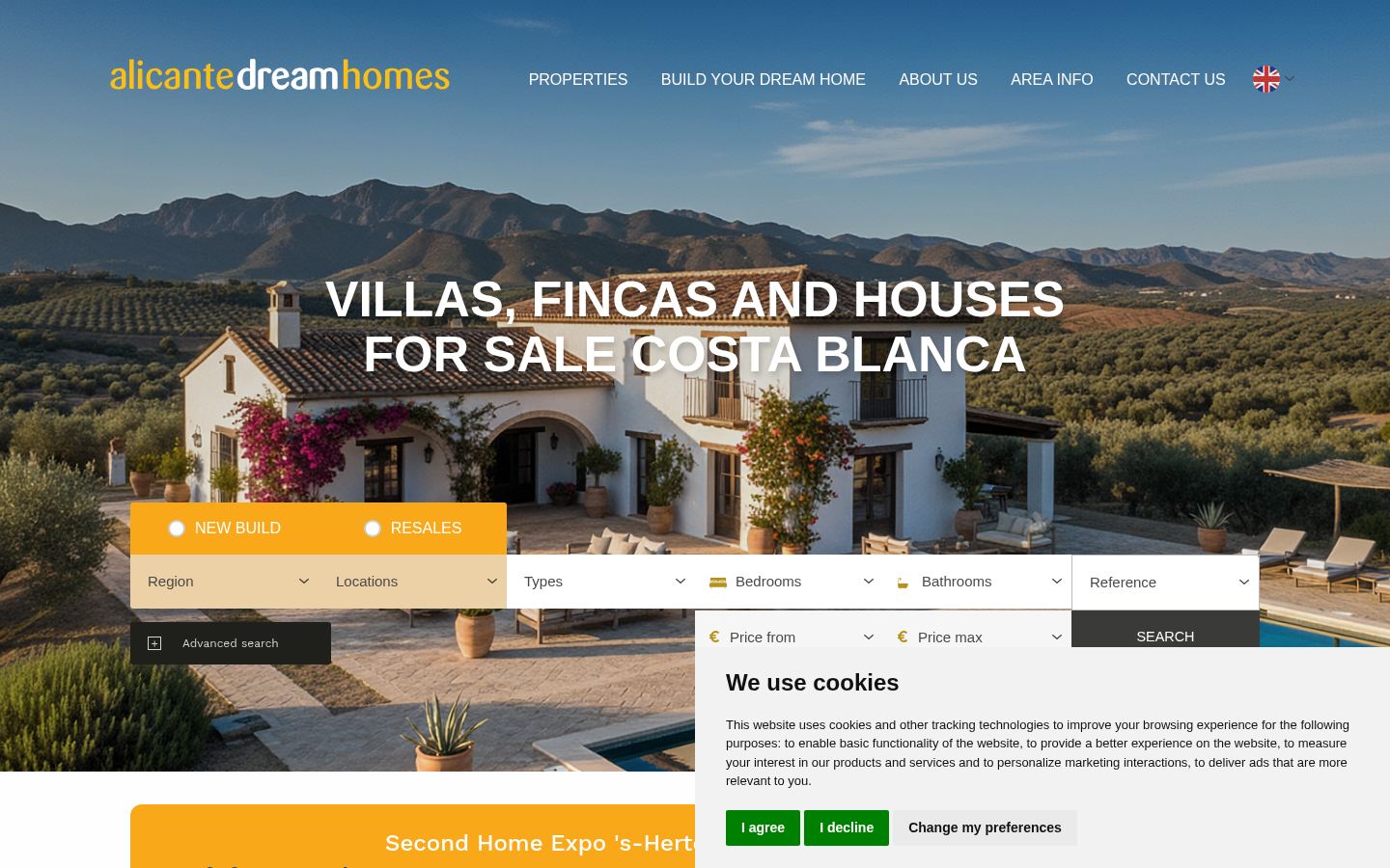 Alicante Dream Homes · HOMEPAGE_SCREENSHOT