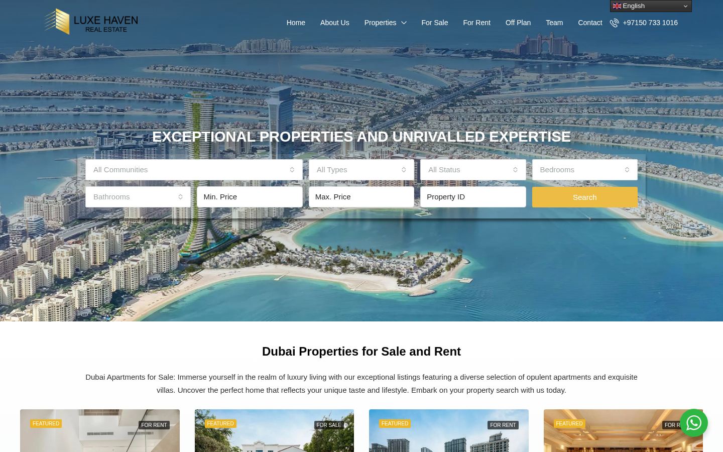 Luxe Haven Real Estate · HOMEPAGE_SCREENSHOT