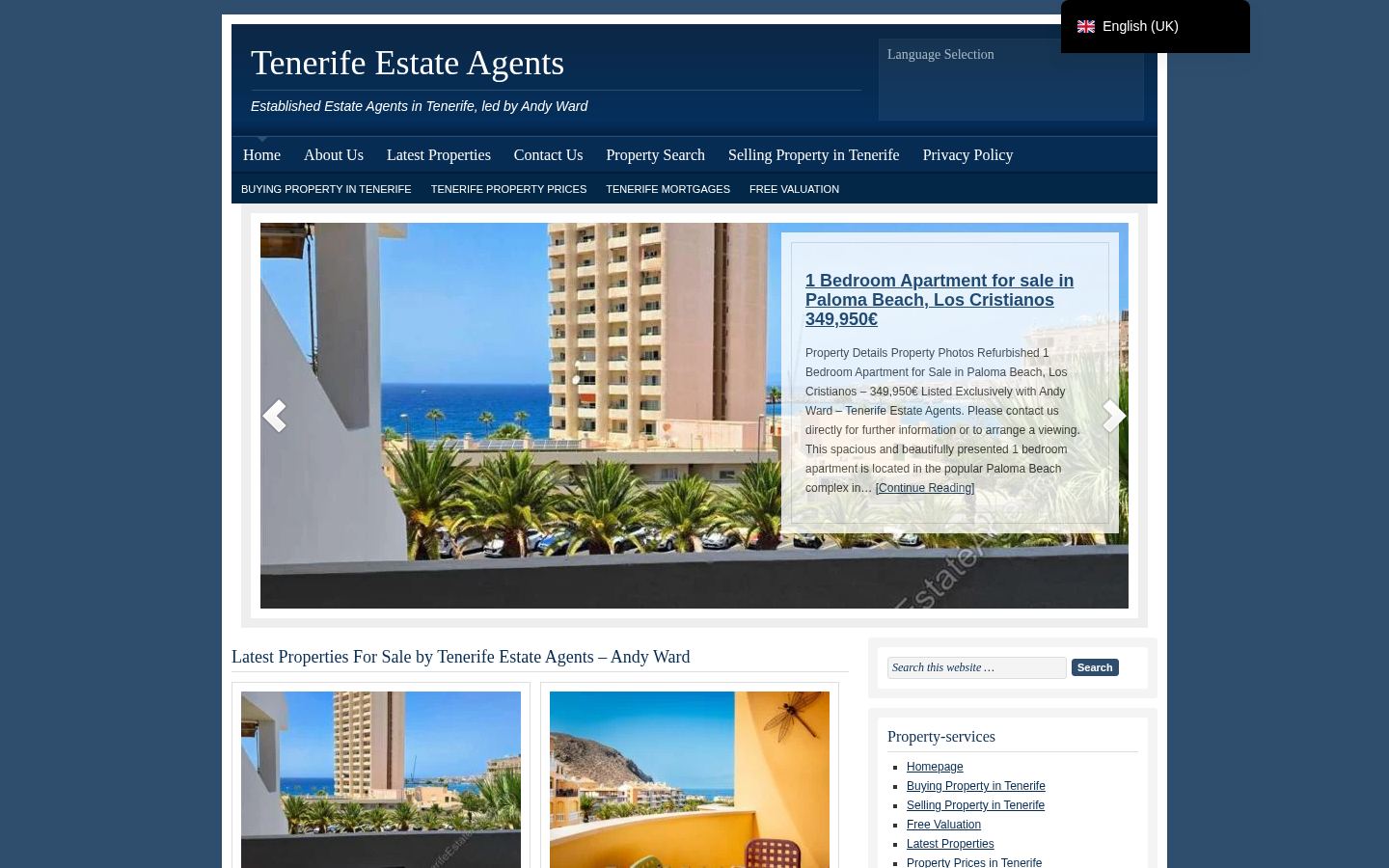 Tenerife Estate Agents · HOMEPAGE_SCREENSHOT