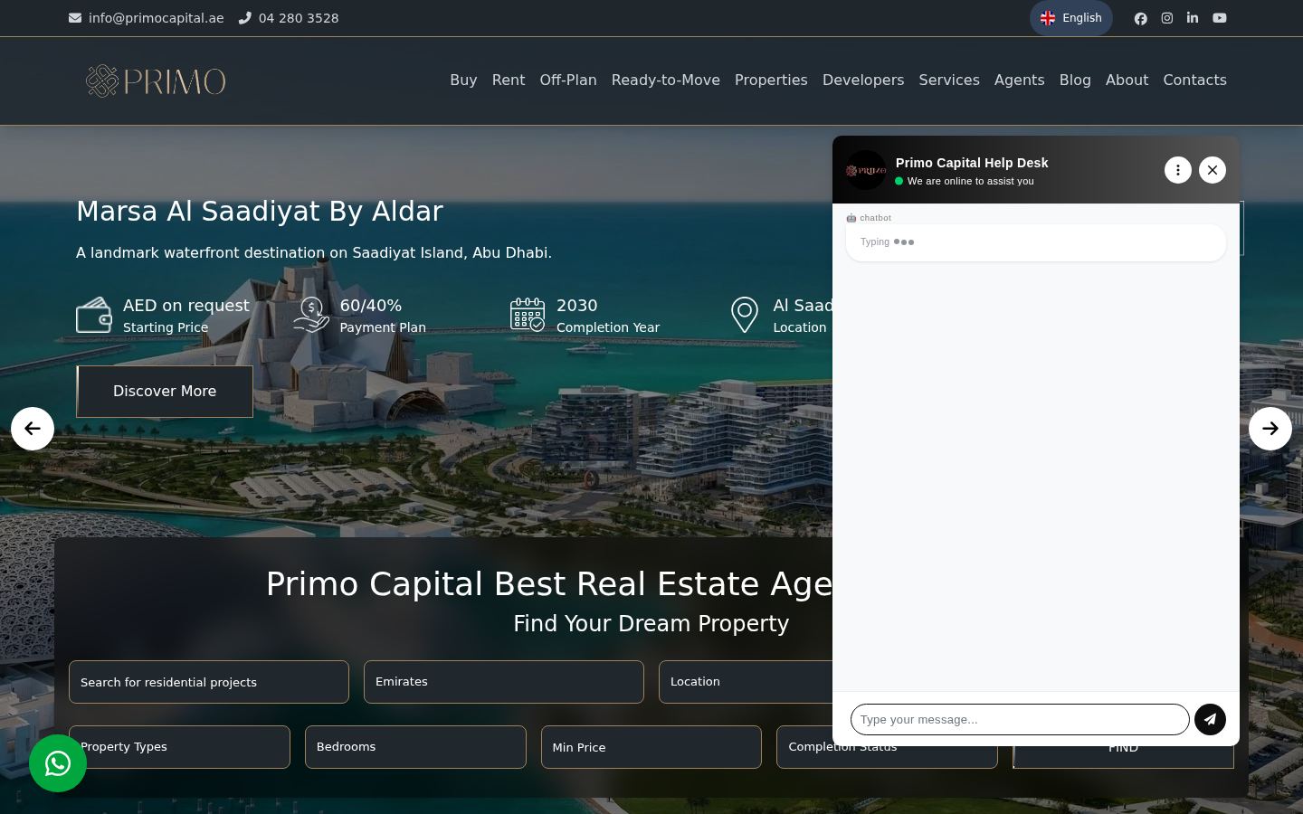 Primo Capital · HOMEPAGE_SCREENSHOT