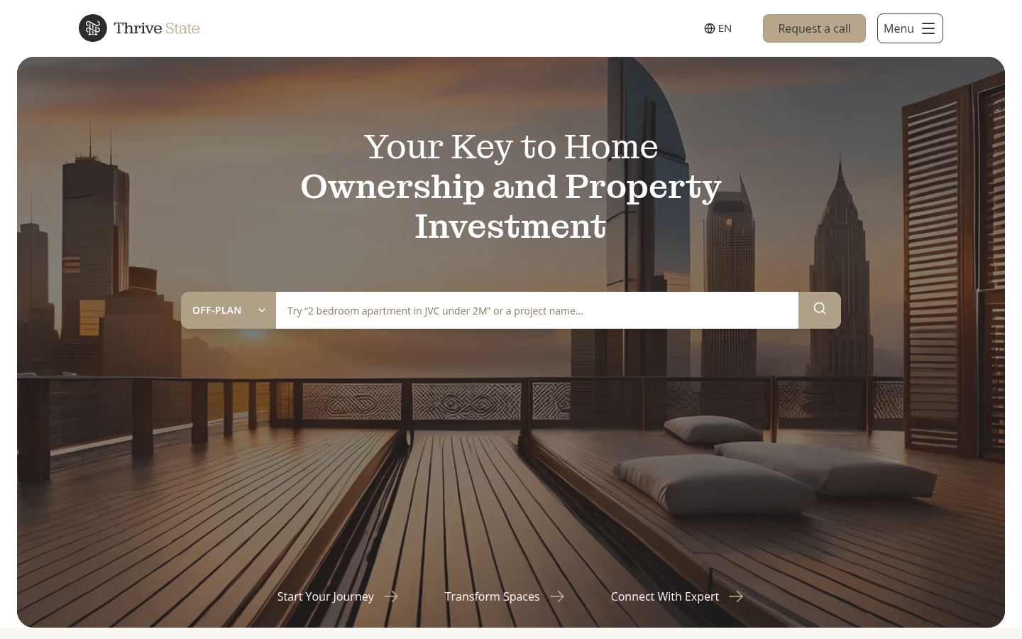 THRIVESTATE SQUARE REAL ESTATE · HOMEPAGE_SCREENSHOT