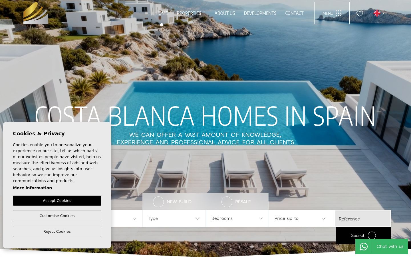 Costa Blanca Homes in Spain · HOMEPAGE_SCREENSHOT