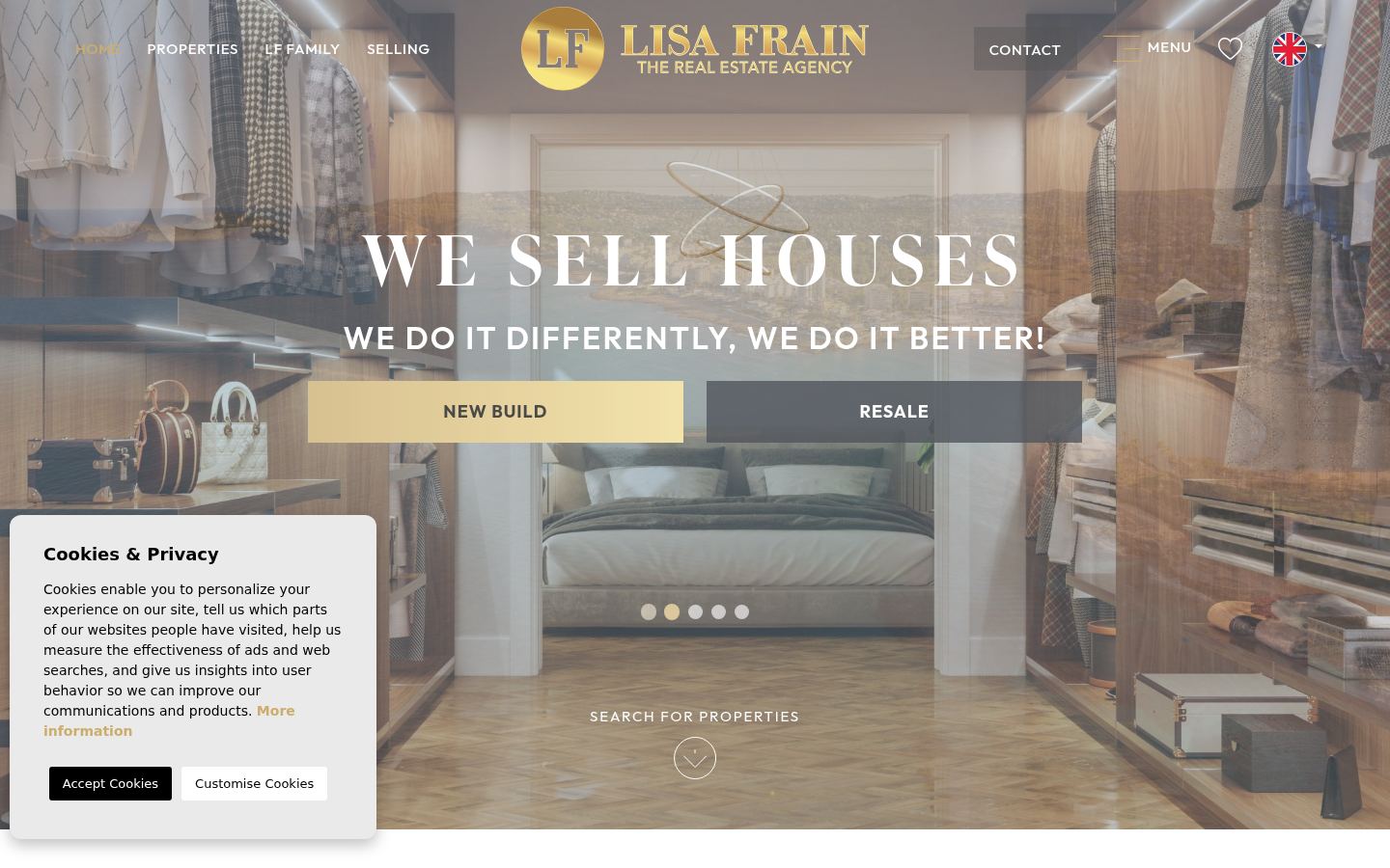 Lisa Frain Estate Agent · HOMEPAGE_SCREENSHOT