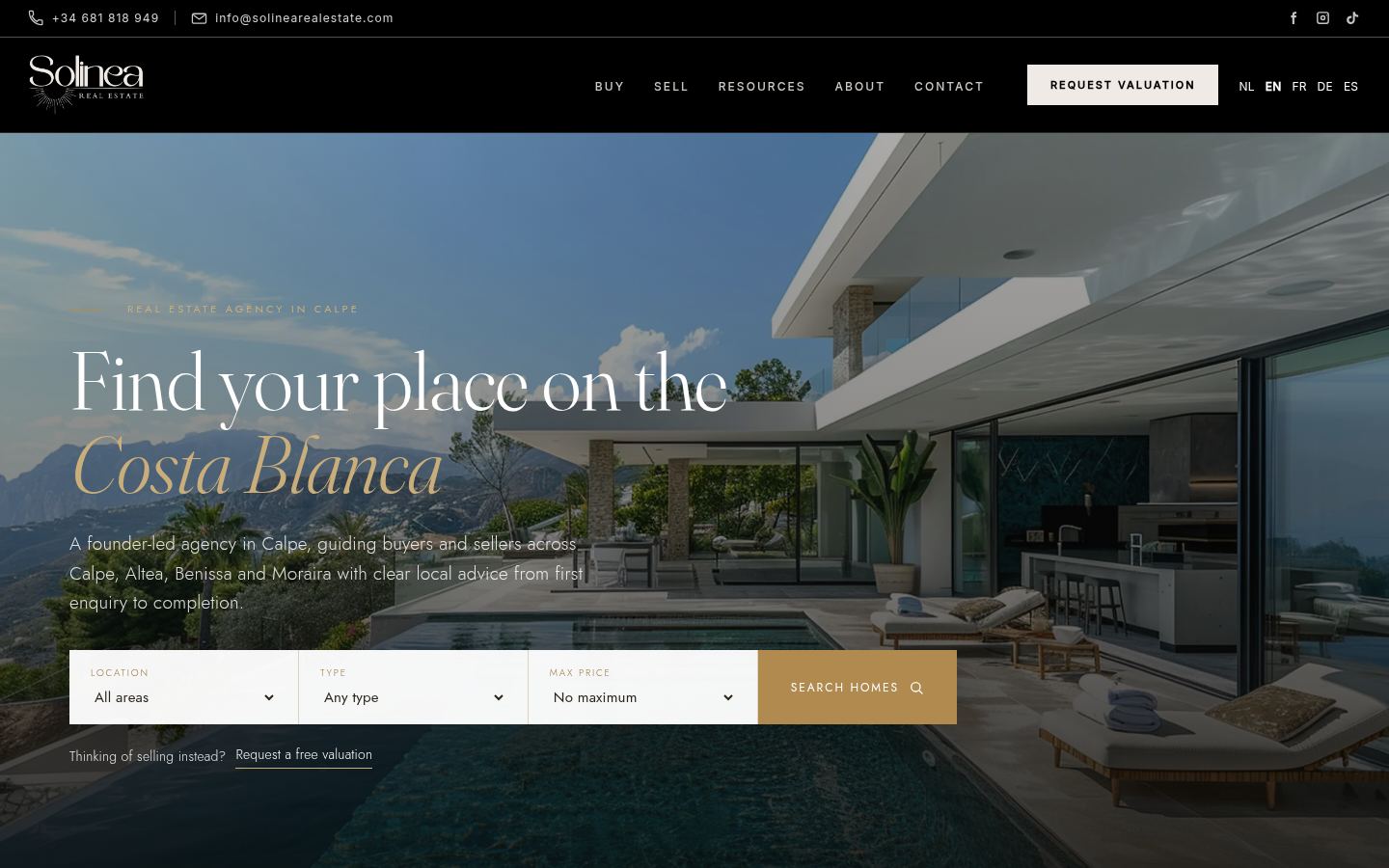 Solinea Real Estate · HOMEPAGE_SCREENSHOT