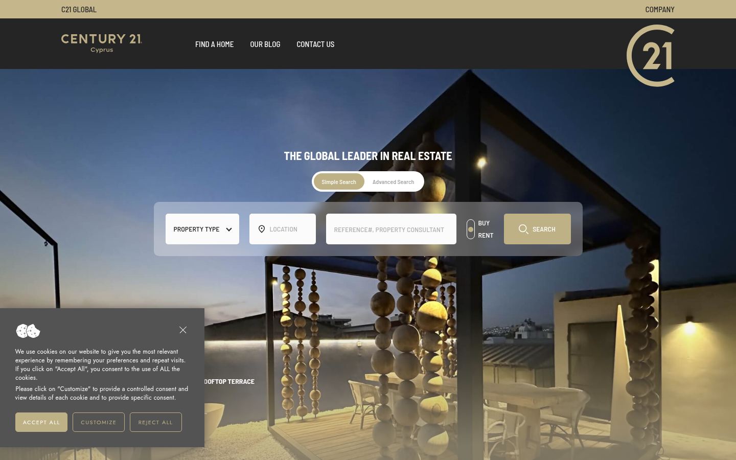 CENTURY 21 Cyprus · HOMEPAGE_SCREENSHOT