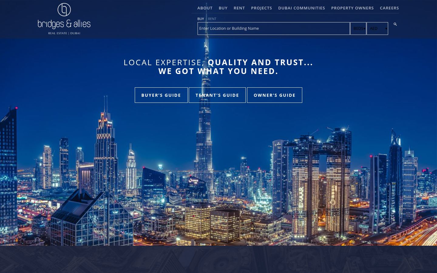 Bridges and Allies Real Estate Brokers · HOMEPAGE_SCREENSHOT
