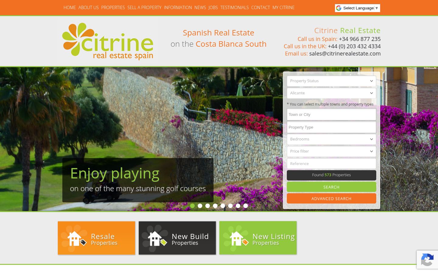 Citrine Real Estate · HOMEPAGE_SCREENSHOT