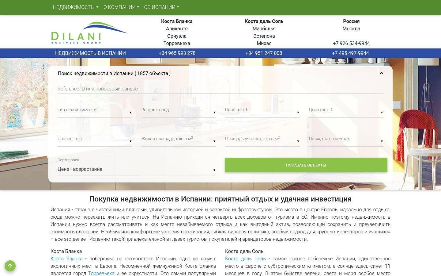 Dilani Business Group · HOMEPAGE_SCREENSHOT