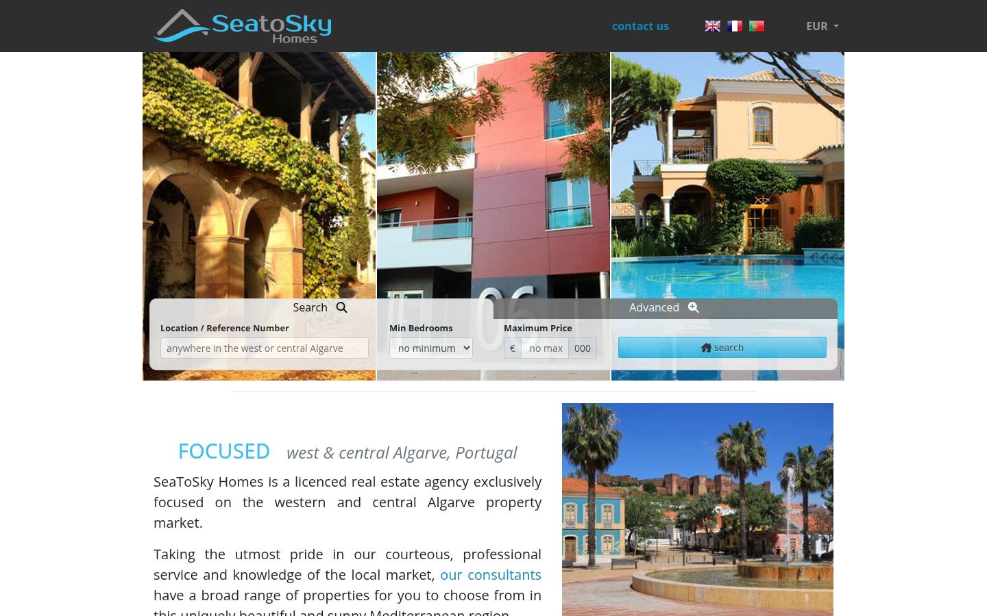 SeaToSky Homes, Algarve · HOMEPAGE_SCREENSHOT