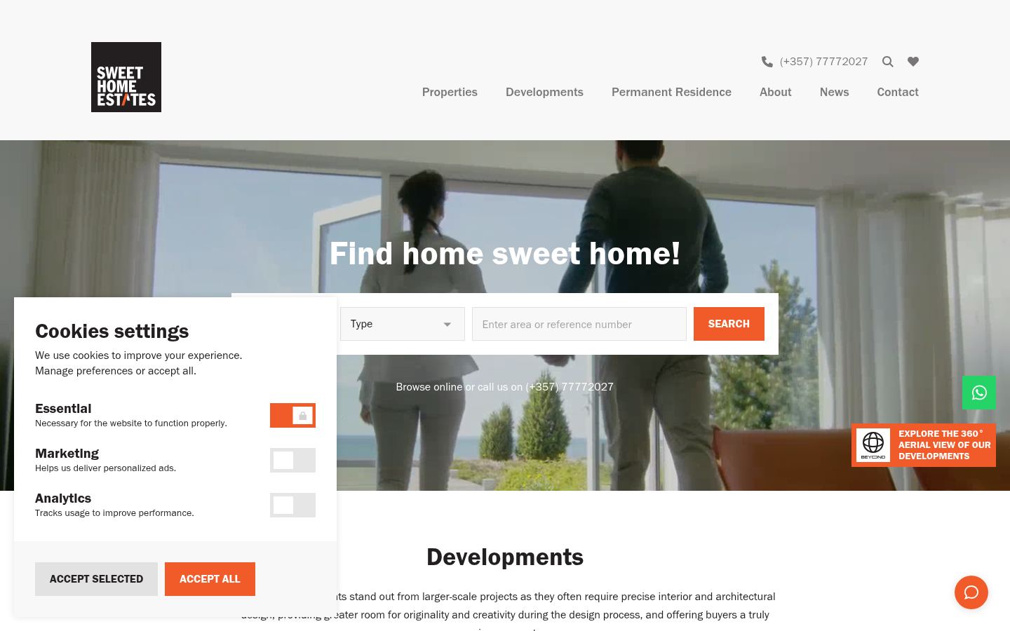 Sweet Home Estates · HOMEPAGE_SCREENSHOT