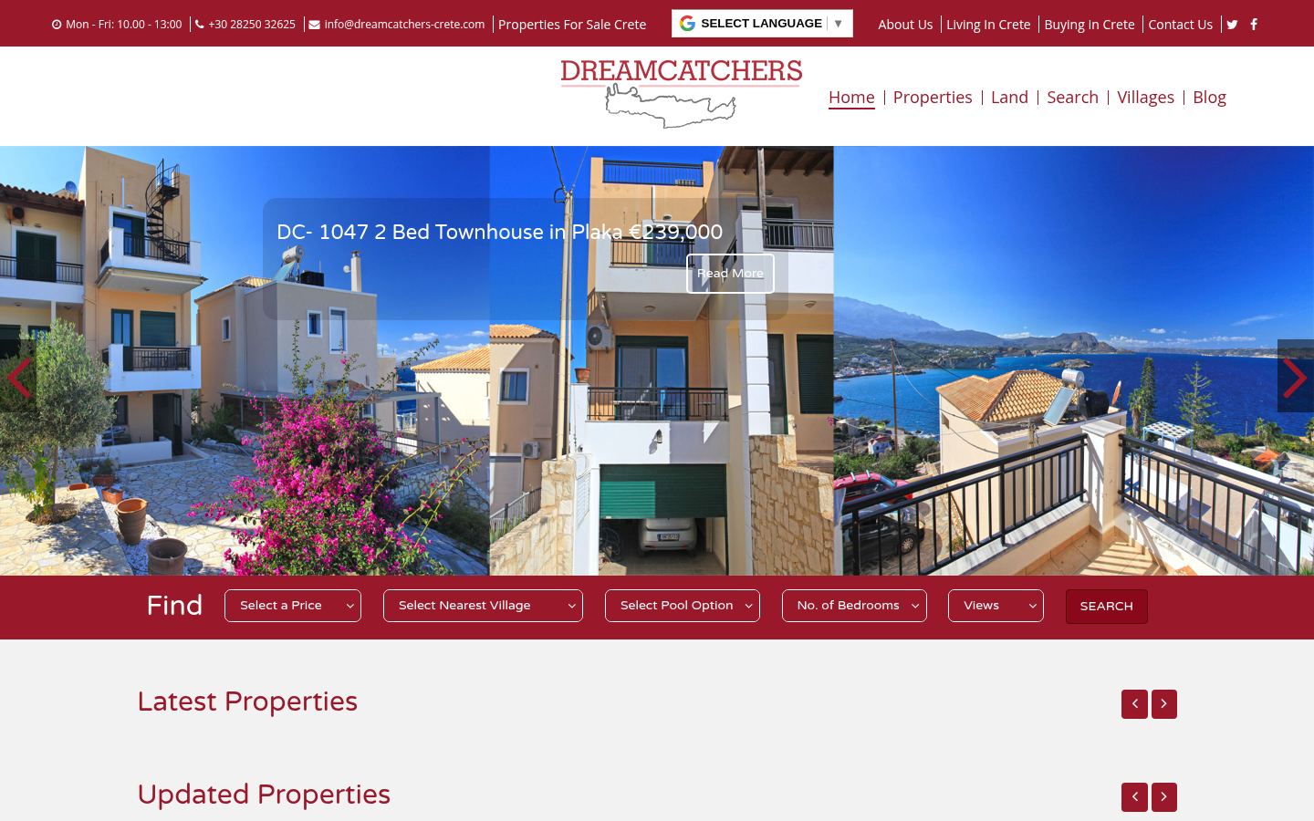 Dreamcatchers Crete · HOMEPAGE_SCREENSHOT