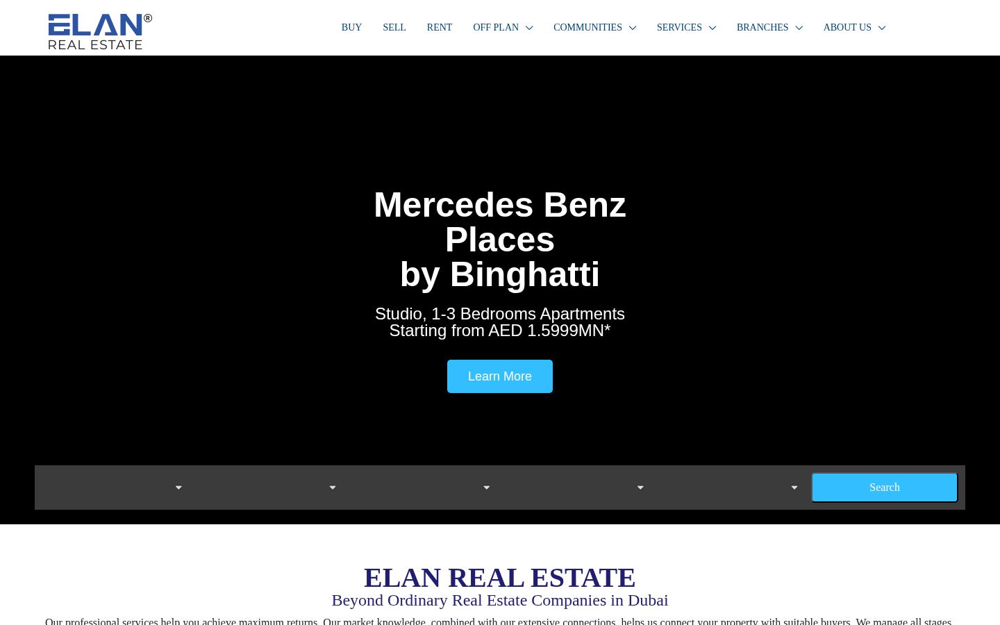 Elan Real Estate · HOMEPAGE_SCREENSHOT