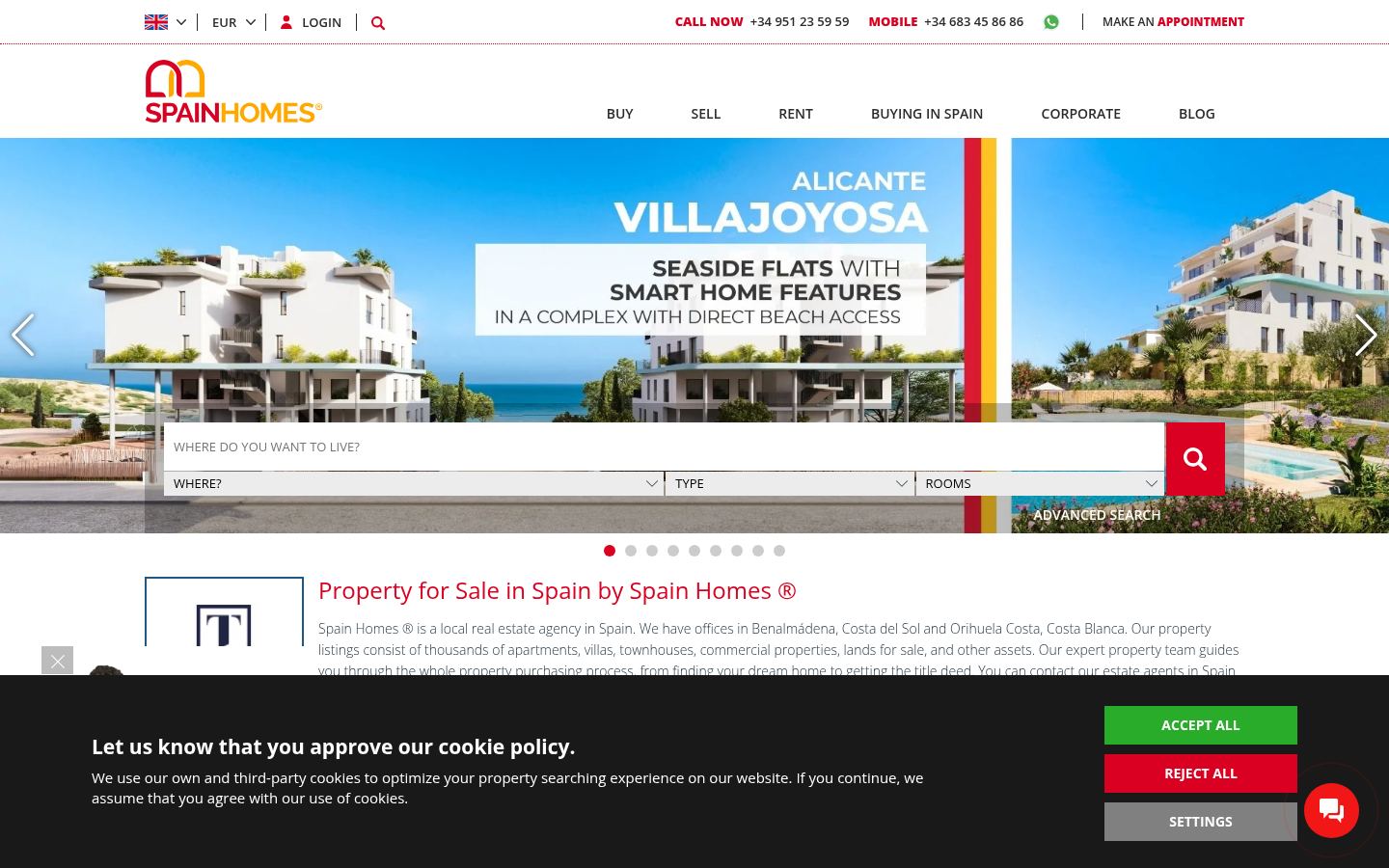 Spain Homes · HOMEPAGE_SCREENSHOT