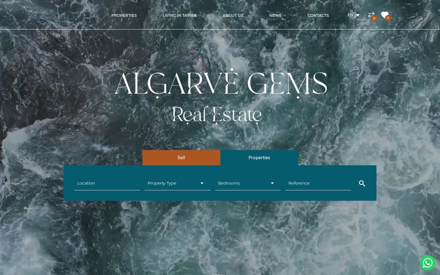 Algarve Gems Real Estate · HOMEPAGE_SCREENSHOT