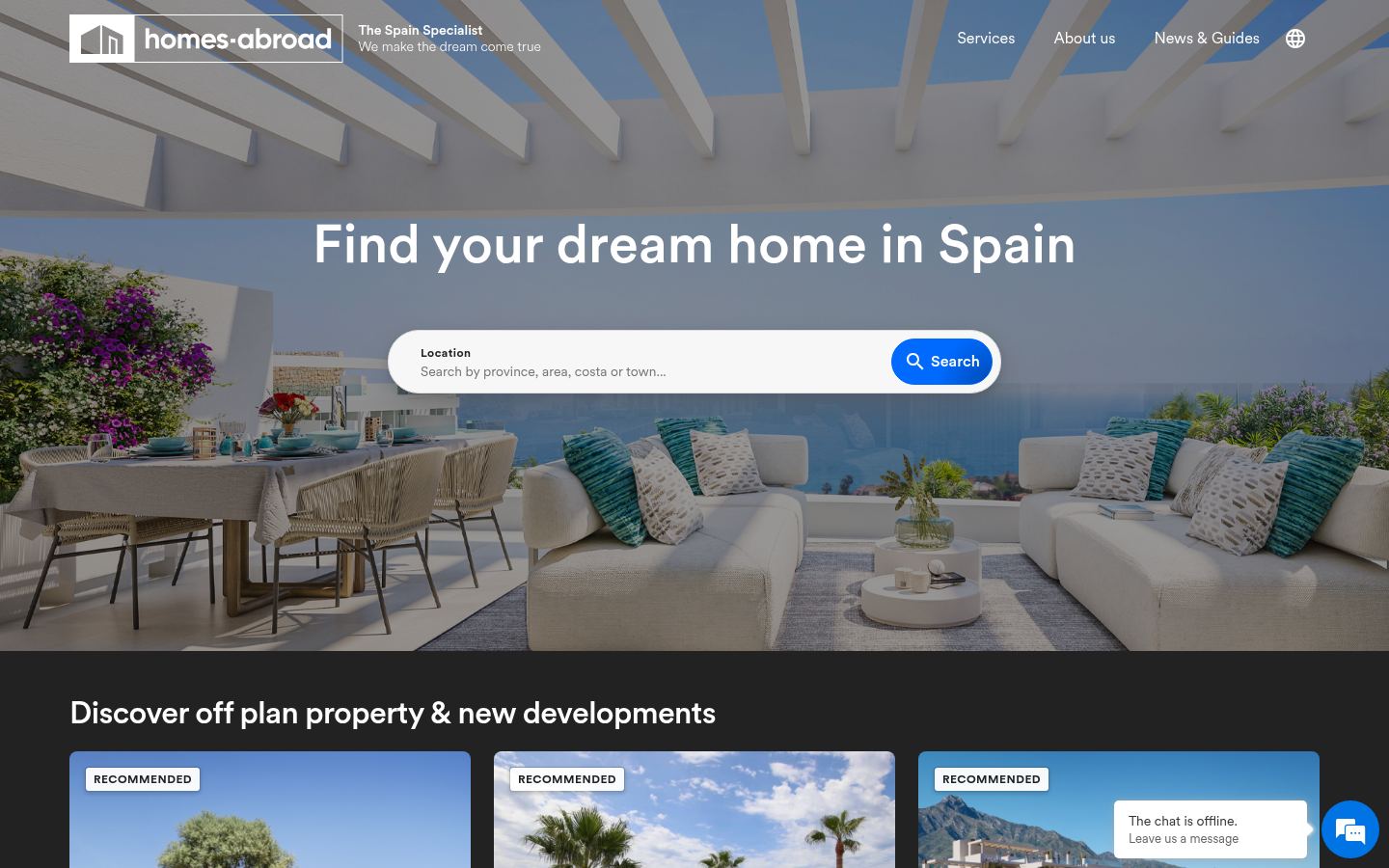 Homes-Abroad.com - Spanish Dream Homes · HOMEPAGE_SCREENSHOT
