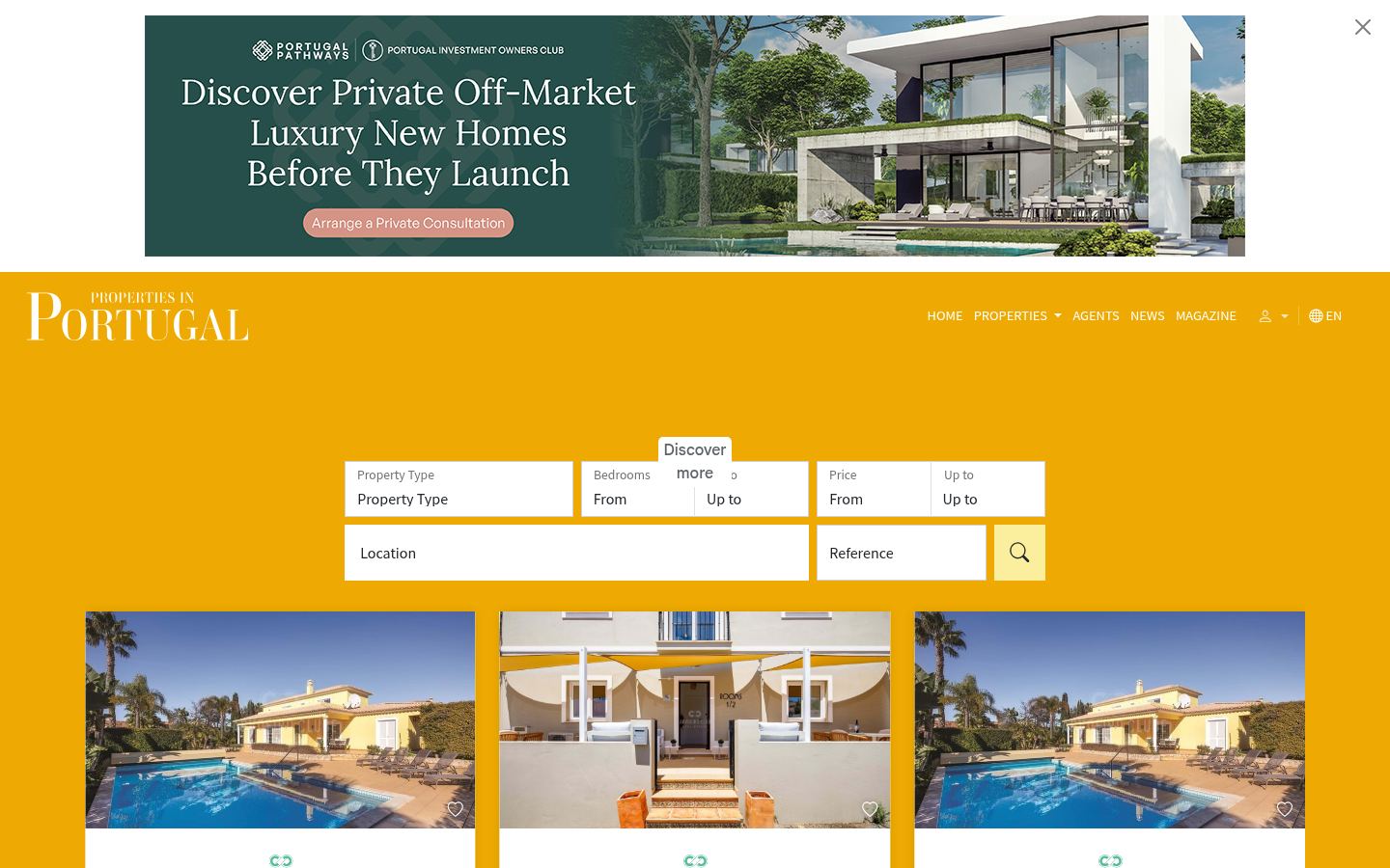 Properties in Portugal · HOMEPAGE_SCREENSHOT