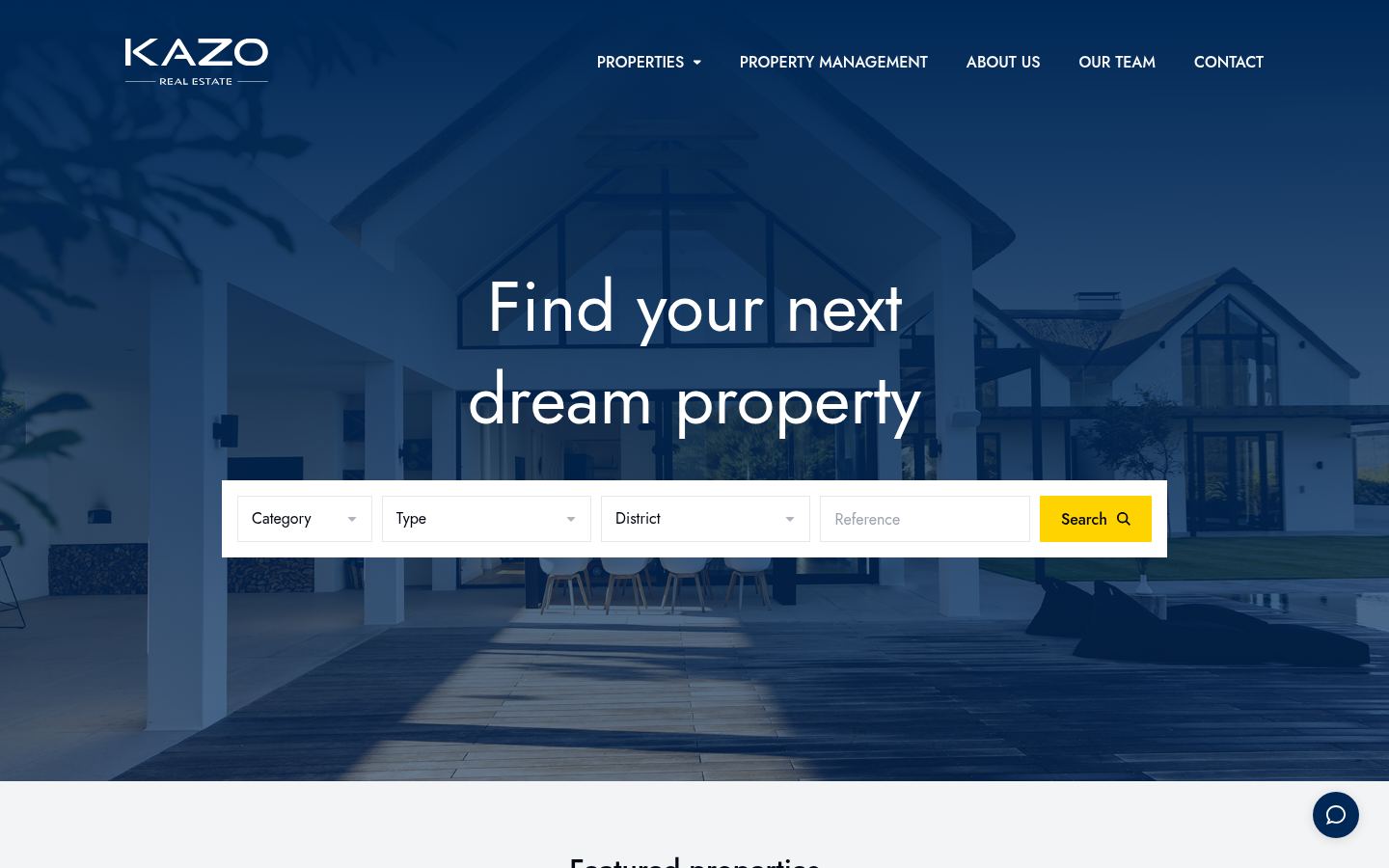 KAZO REAL ESTATES · HOMEPAGE_SCREENSHOT