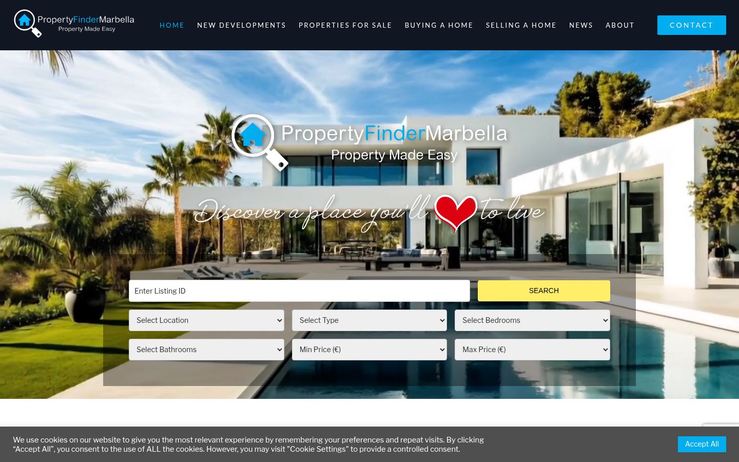 Property Finder Marbella · HOMEPAGE_SCREENSHOT
