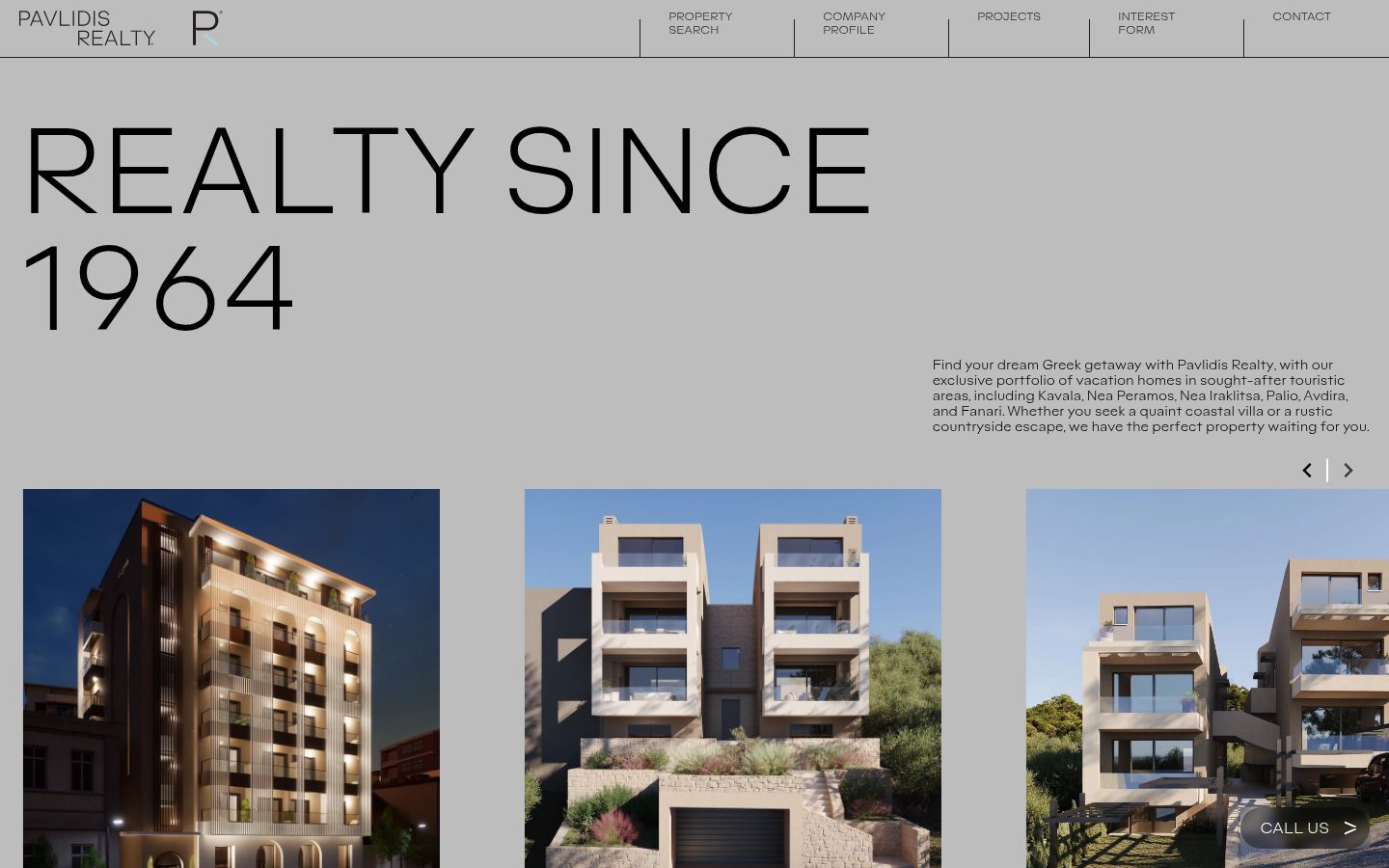 PAVLIDIS REALTY · HOMEPAGE_SCREENSHOT