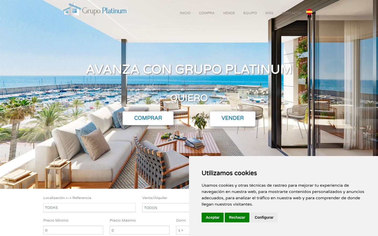 Grupo Platinum Estates · HOMEPAGE_SCREENSHOT
