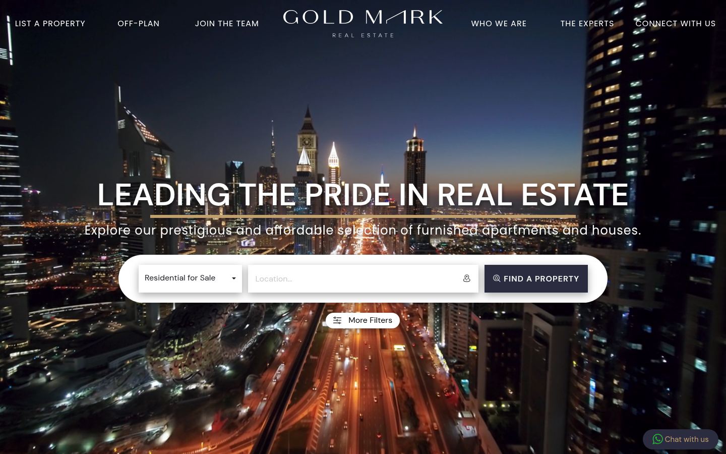 Gold Mark Real Estate · HOMEPAGE_SCREENSHOT