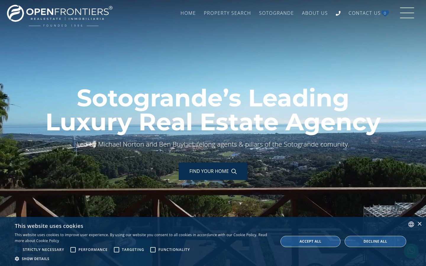 Open Frontiers Real Estate · HOMEPAGE_SCREENSHOT