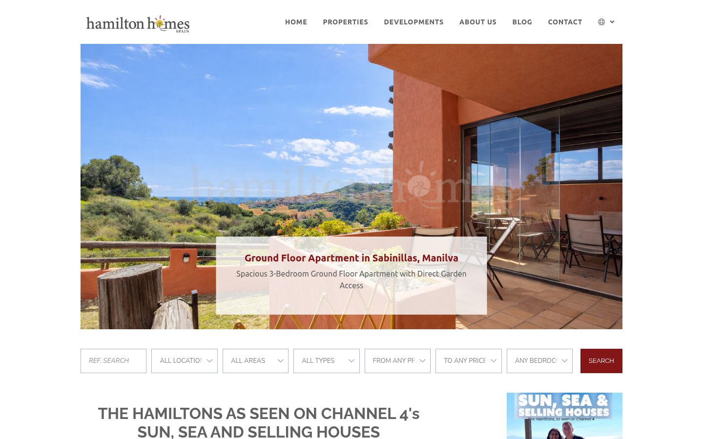 Hamilton Homes · HOMEPAGE_SCREENSHOT