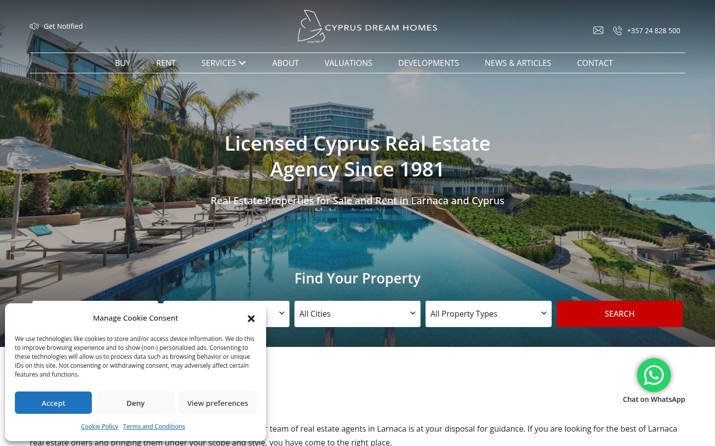 Cyprus Dream Homes · HOMEPAGE_SCREENSHOT