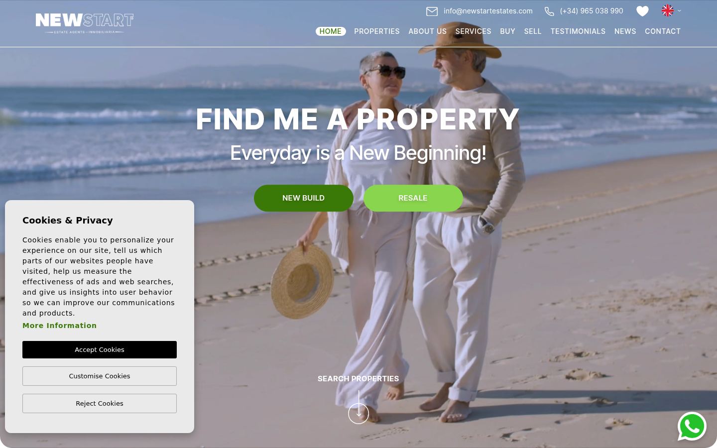 New Start Estates · HOMEPAGE_SCREENSHOT