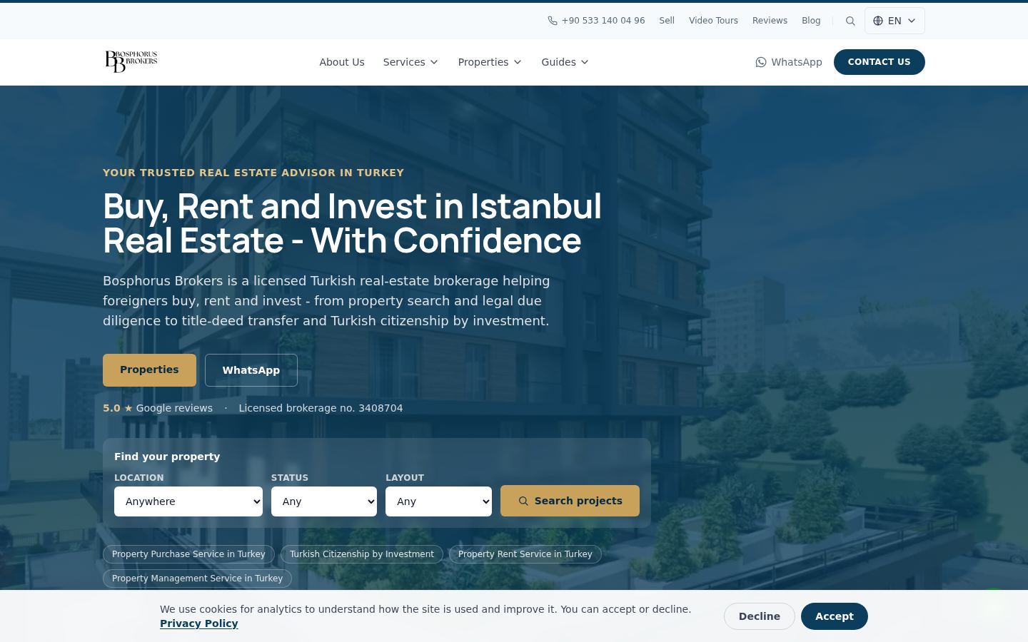 Bosphorus Brokers &middot; HOMEPAGE_SCREENSHOT