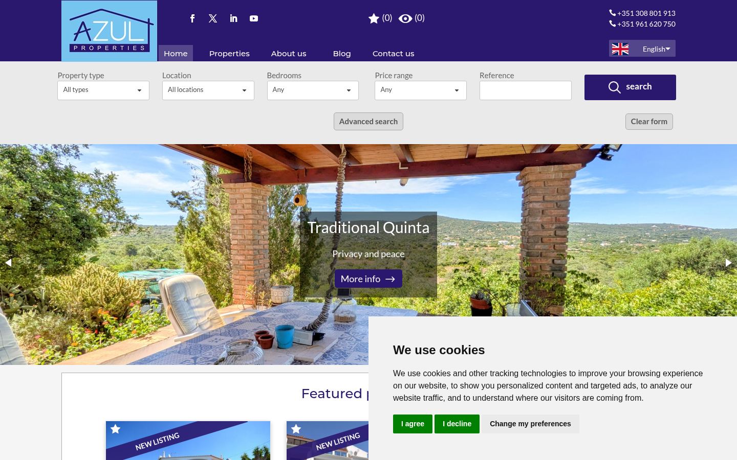 Azul Properties · HOMEPAGE_SCREENSHOT
