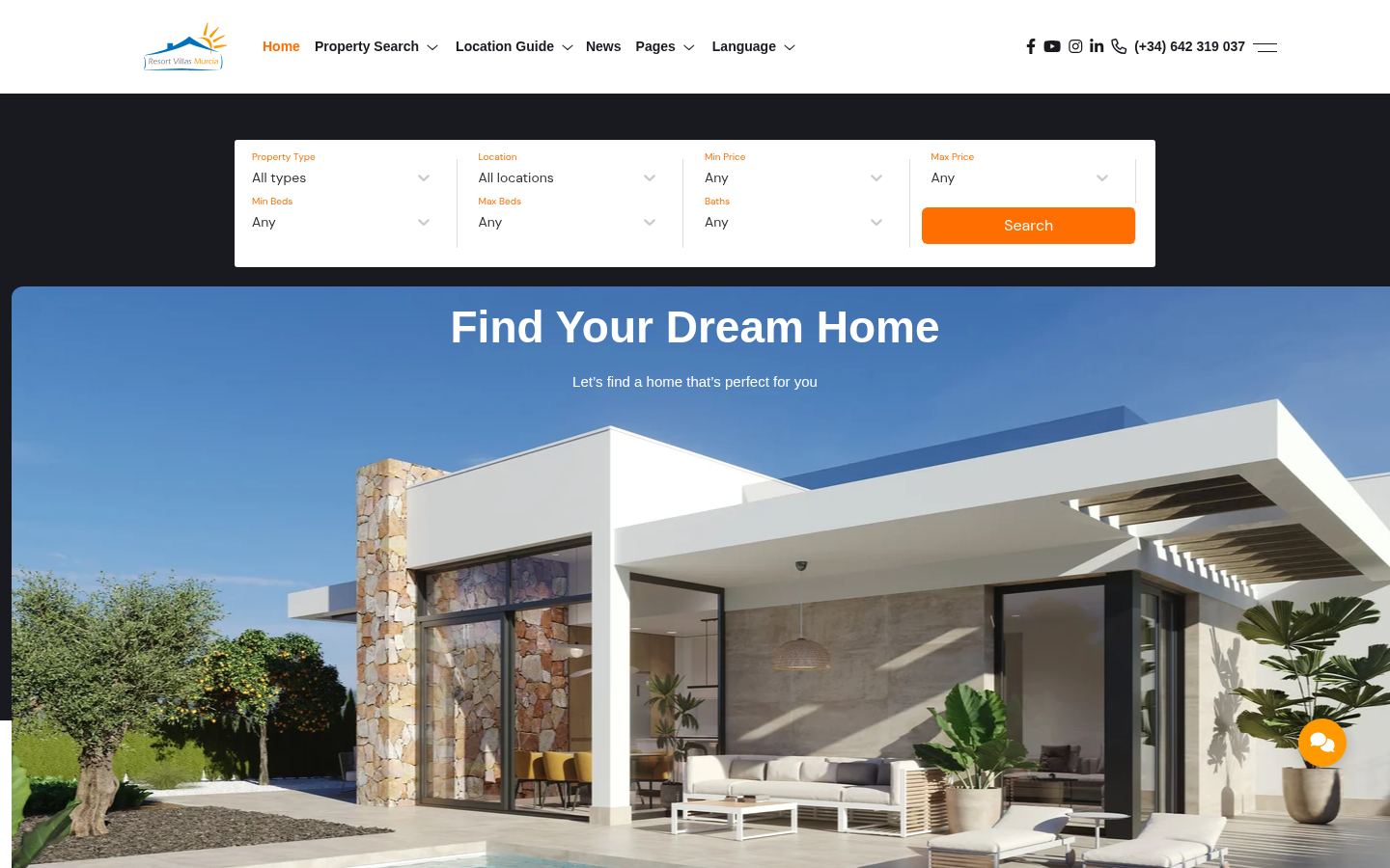 Resort Villas Murcia · HOMEPAGE_SCREENSHOT