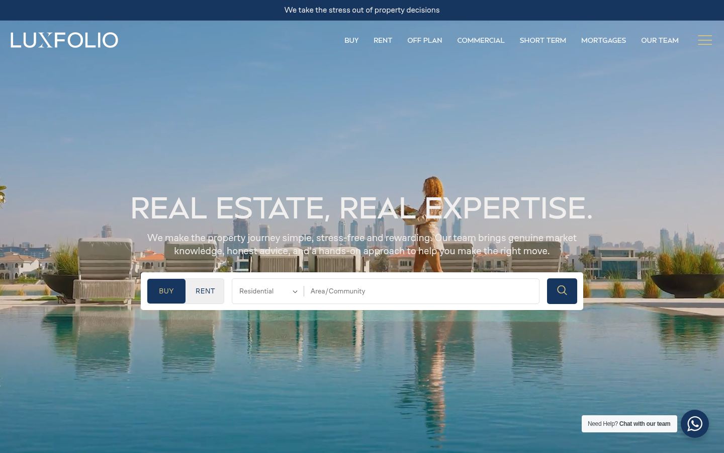 Luxfolio Real Estate Brokers LLC · HOMEPAGE_SCREENSHOT