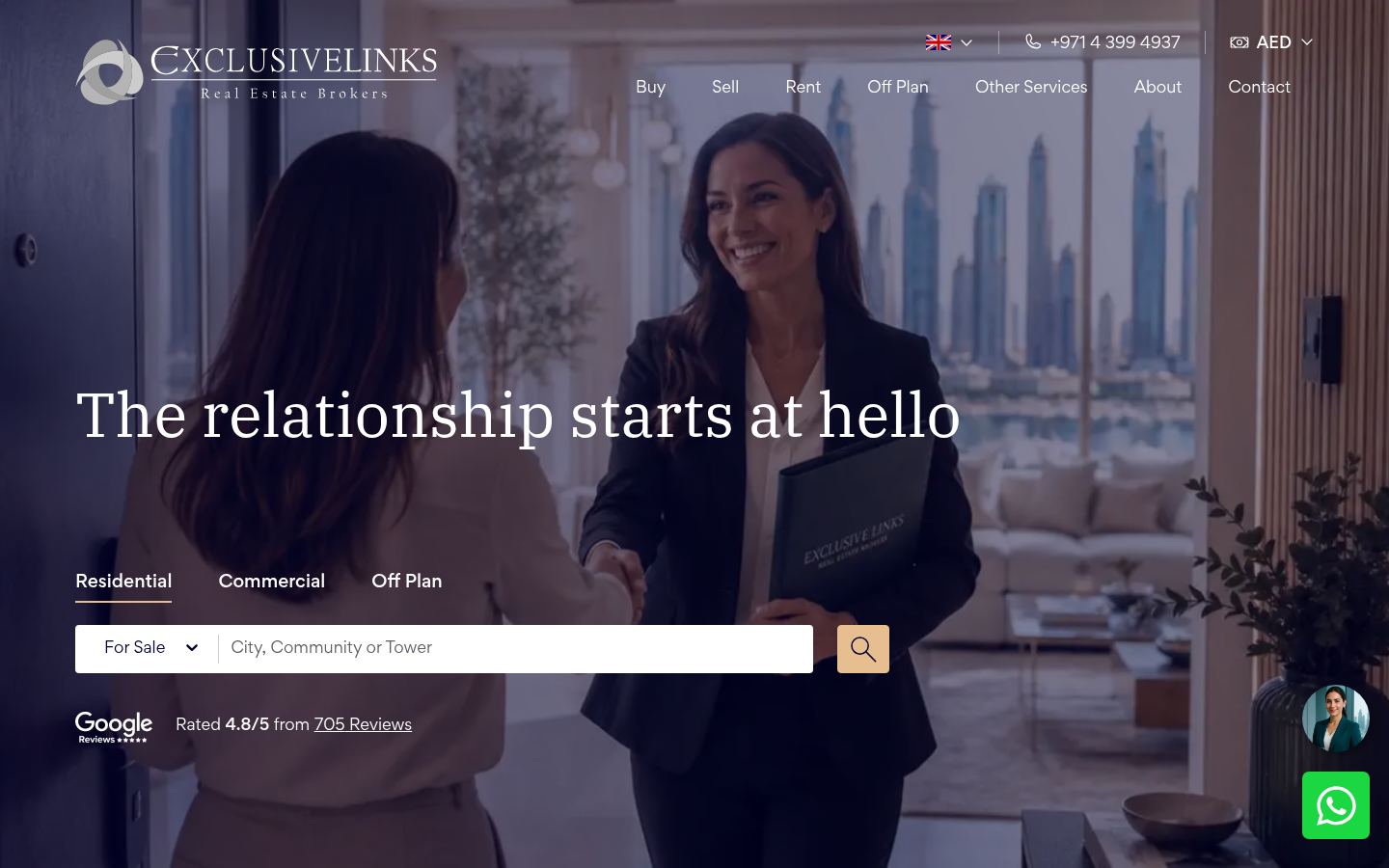 Exclusive Links Real Estate Brokers · HOMEPAGE_SCREENSHOT