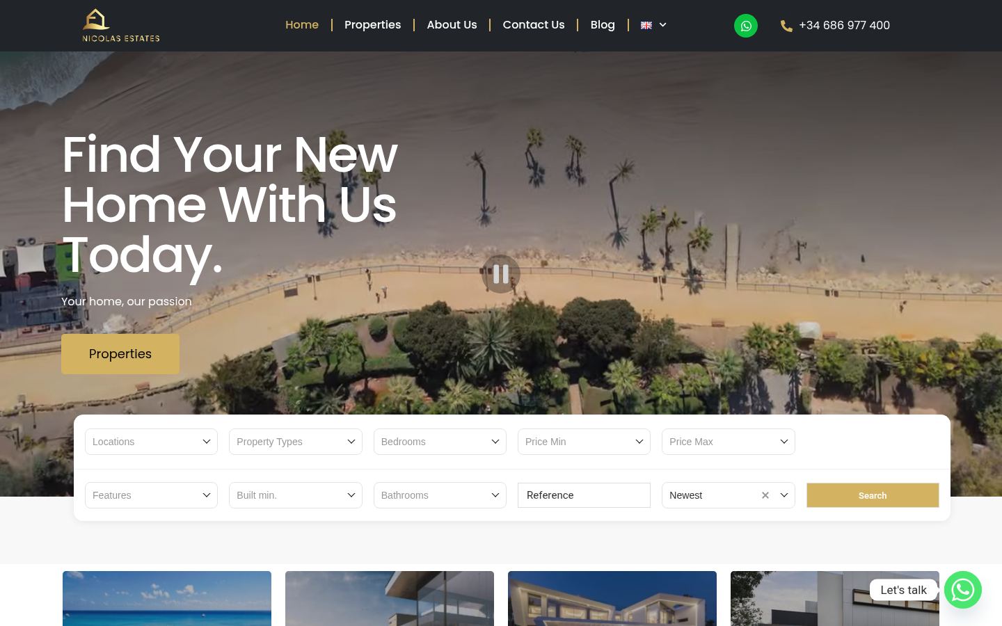 Nicolas Estates · HOMEPAGE_SCREENSHOT