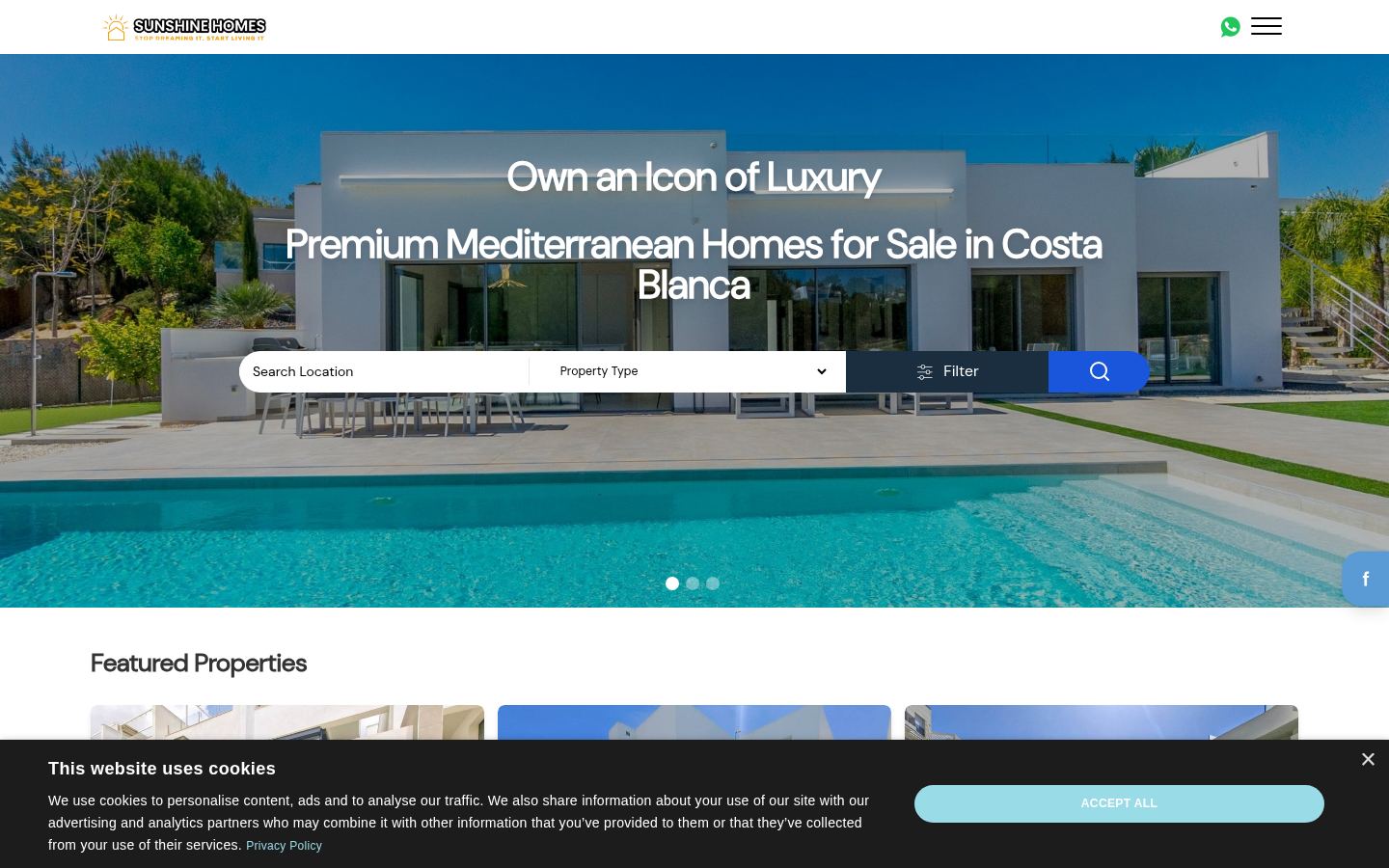 Sunshine Homes · HOMEPAGE_SCREENSHOT