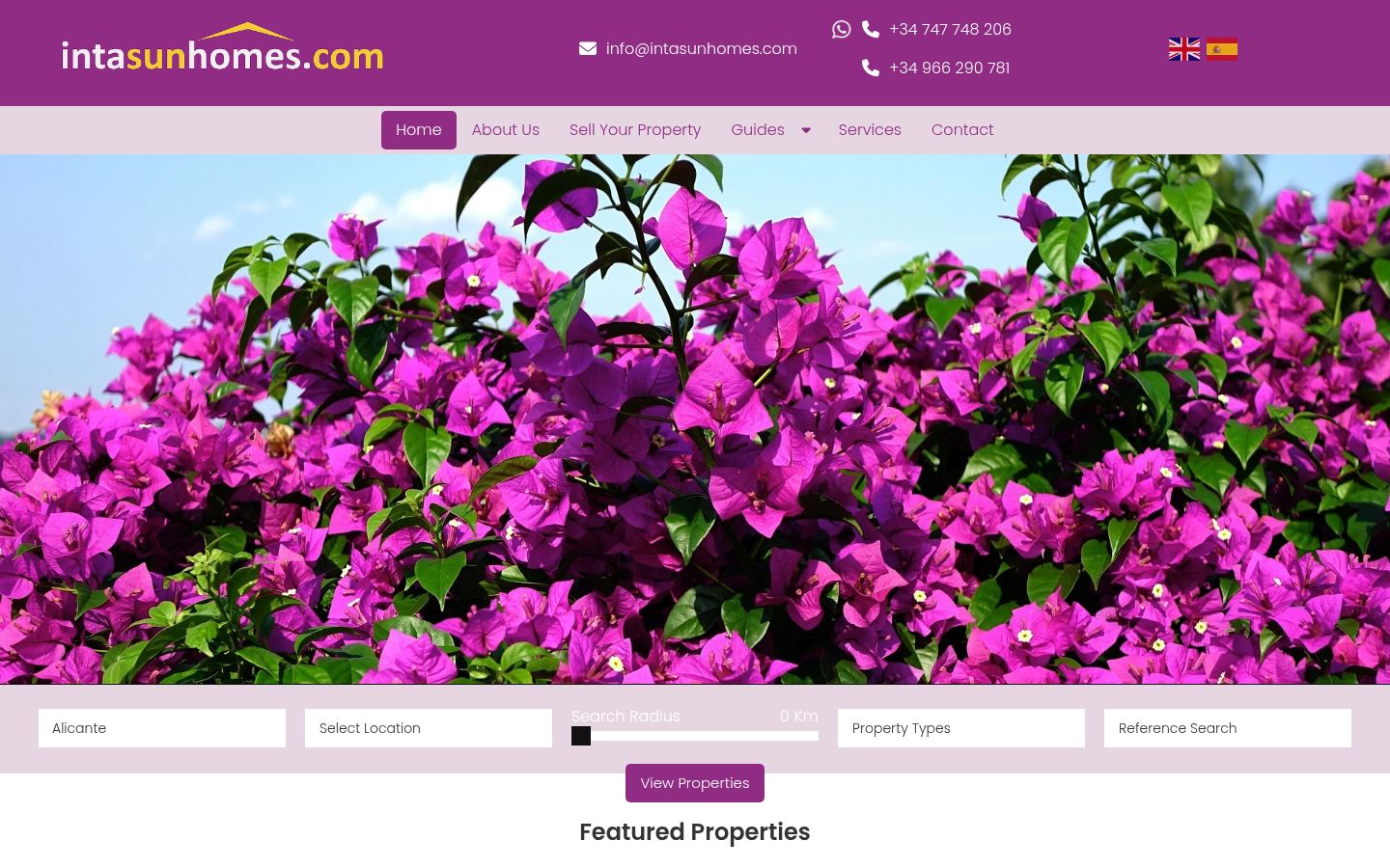 Intasun Homes S.L. · HOMEPAGE_SCREENSHOT