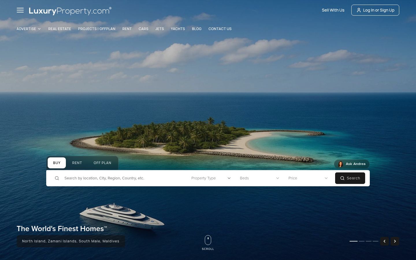 LuxuryProperty.com · HOMEPAGE_SCREENSHOT