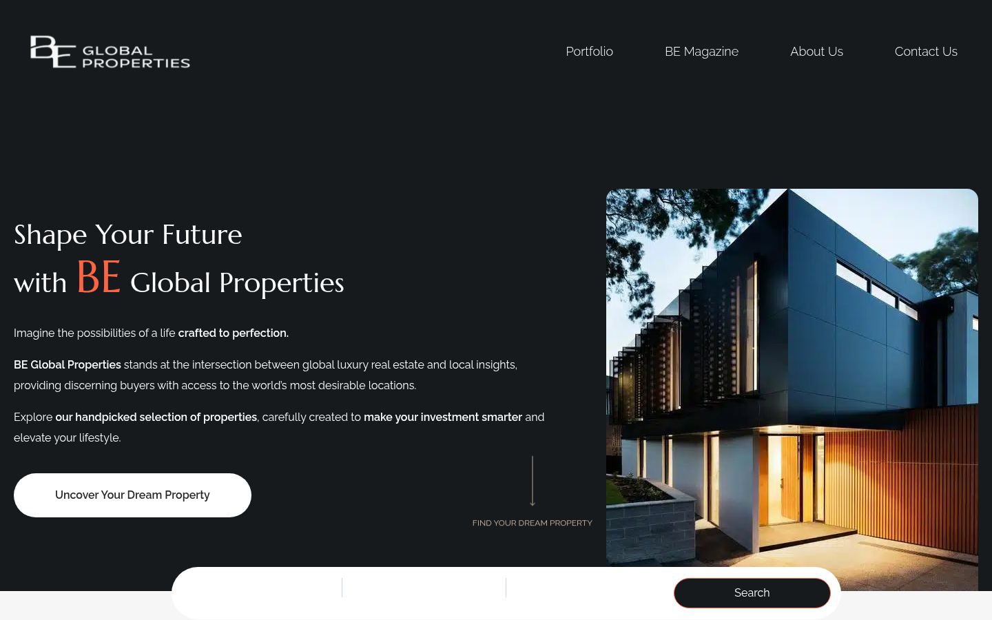 BE Global Properties · HOMEPAGE_SCREENSHOT