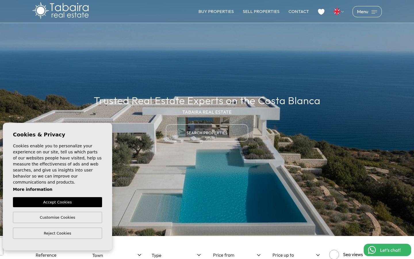 Tabaira Real Estate · HOMEPAGE_SCREENSHOT