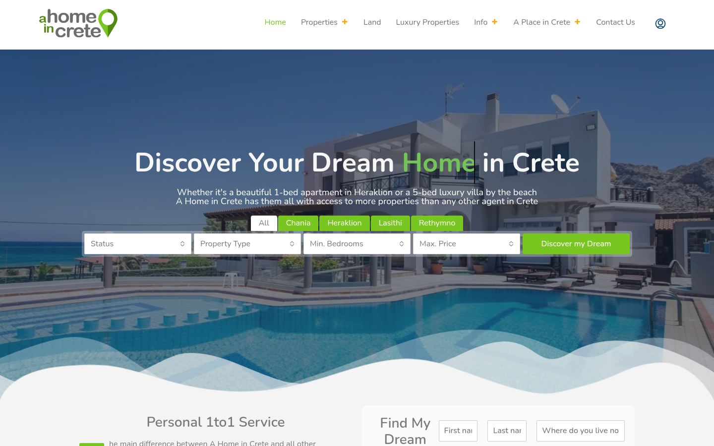 A Home in Crete · HOMEPAGE_SCREENSHOT