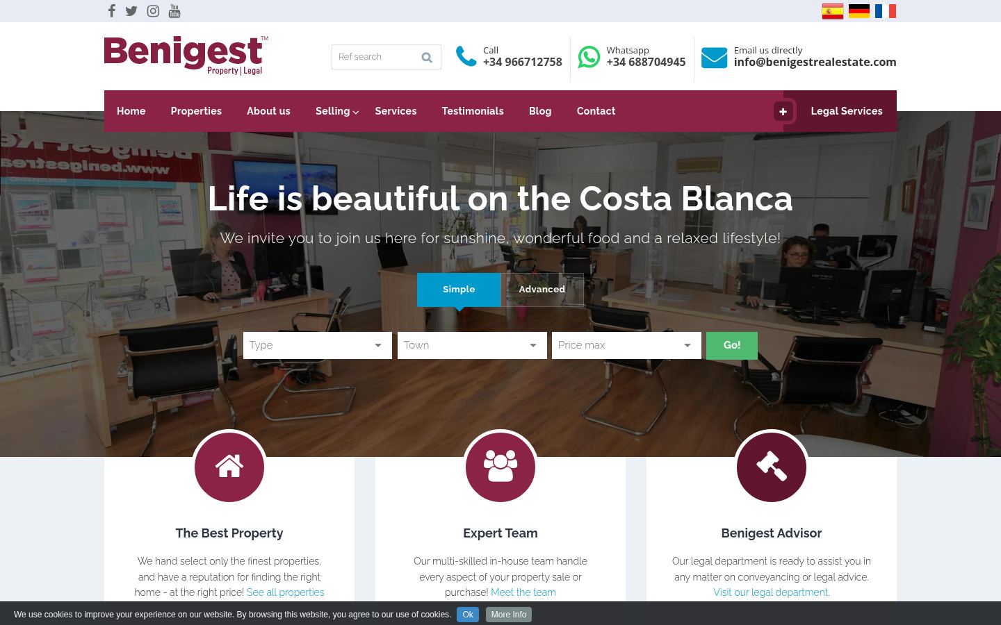 Benigest Real Estate · HOMEPAGE_SCREENSHOT