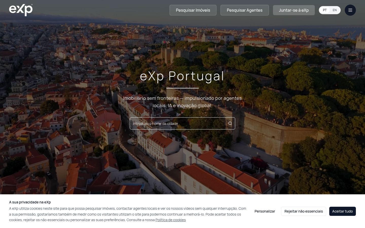 eXp Realty Portugal · HOMEPAGE_SCREENSHOT