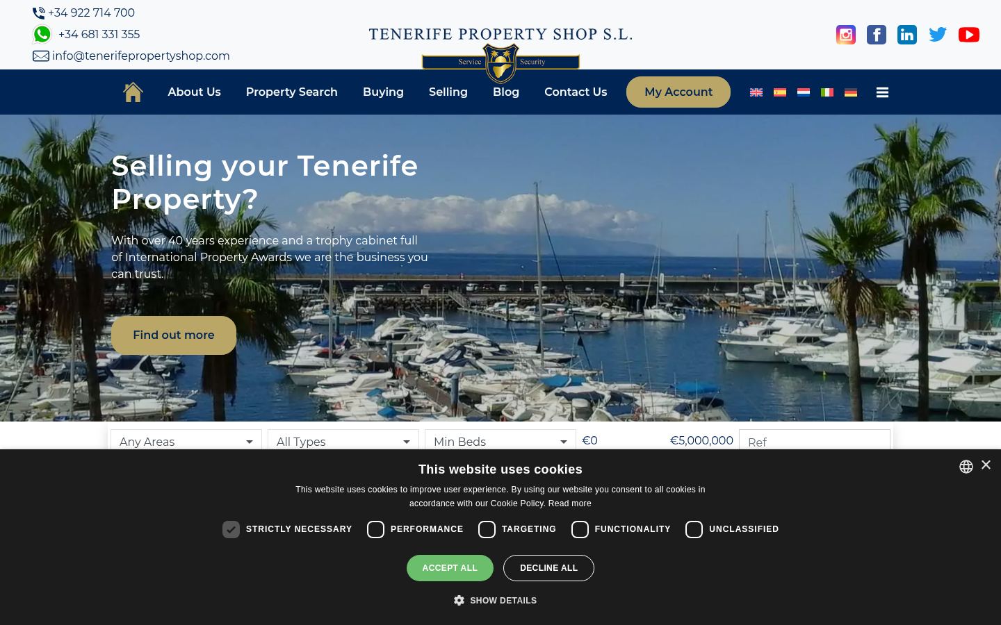 Tenerife Property Shop · HOMEPAGE_SCREENSHOT