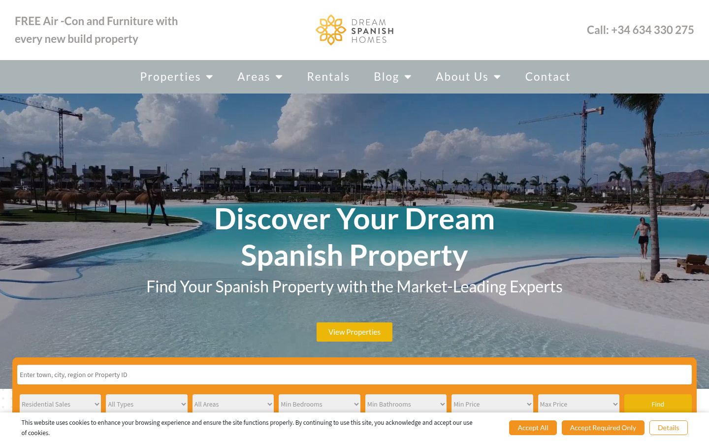 Dream Spanish Homes · HOMEPAGE_SCREENSHOT