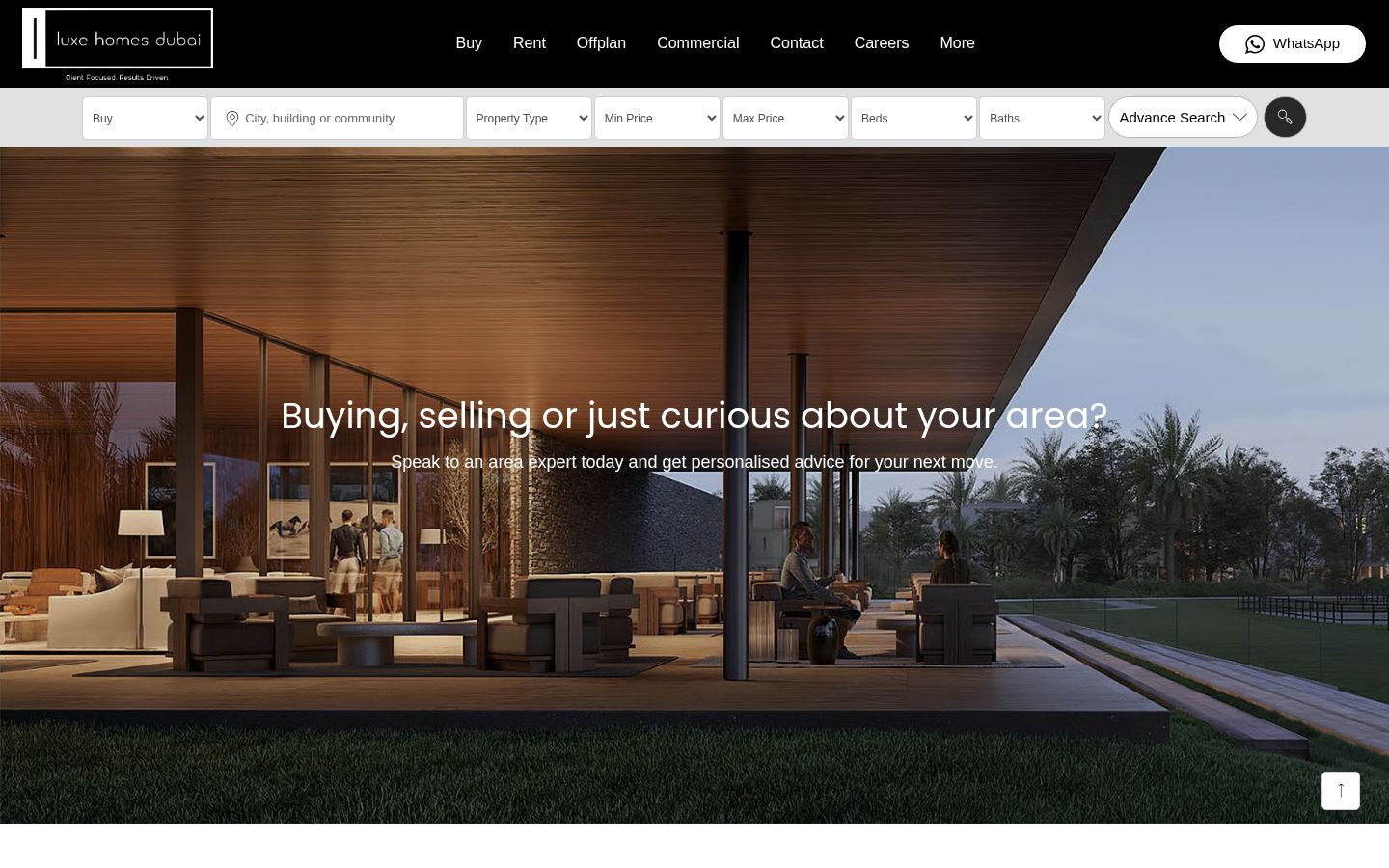 luxe homes Dubai · HOMEPAGE_SCREENSHOT