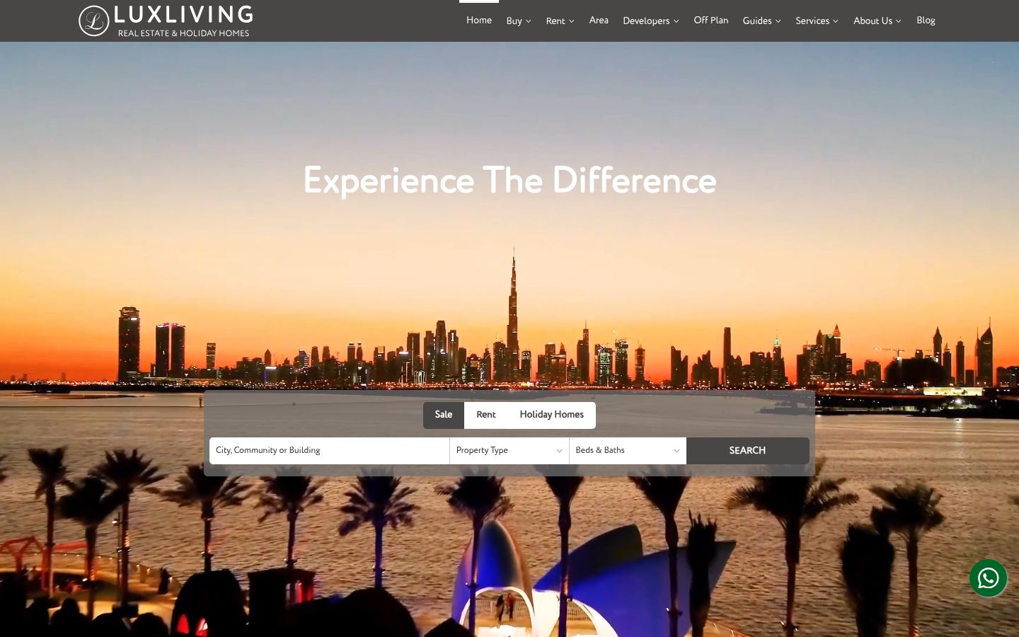 LuxLiving Real Estate · HOMEPAGE_SCREENSHOT